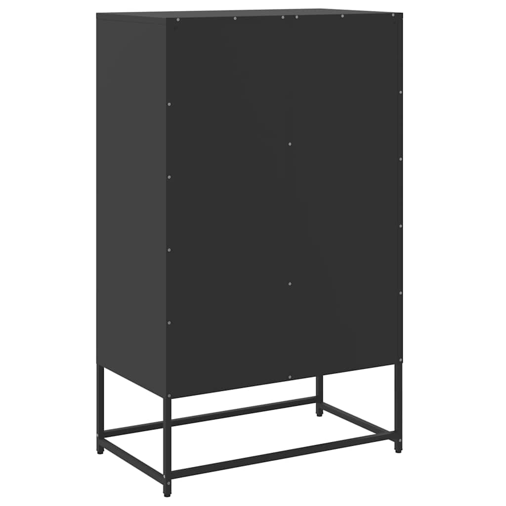 Skåp DIV. Svart 68x39x111,5 cm stål