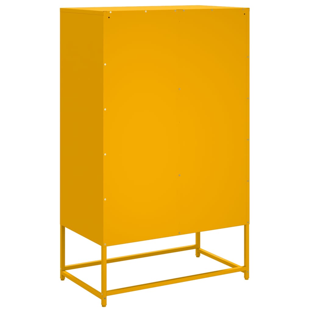 Skåp DIV. senapsgul 68x39x111,5 cm stål