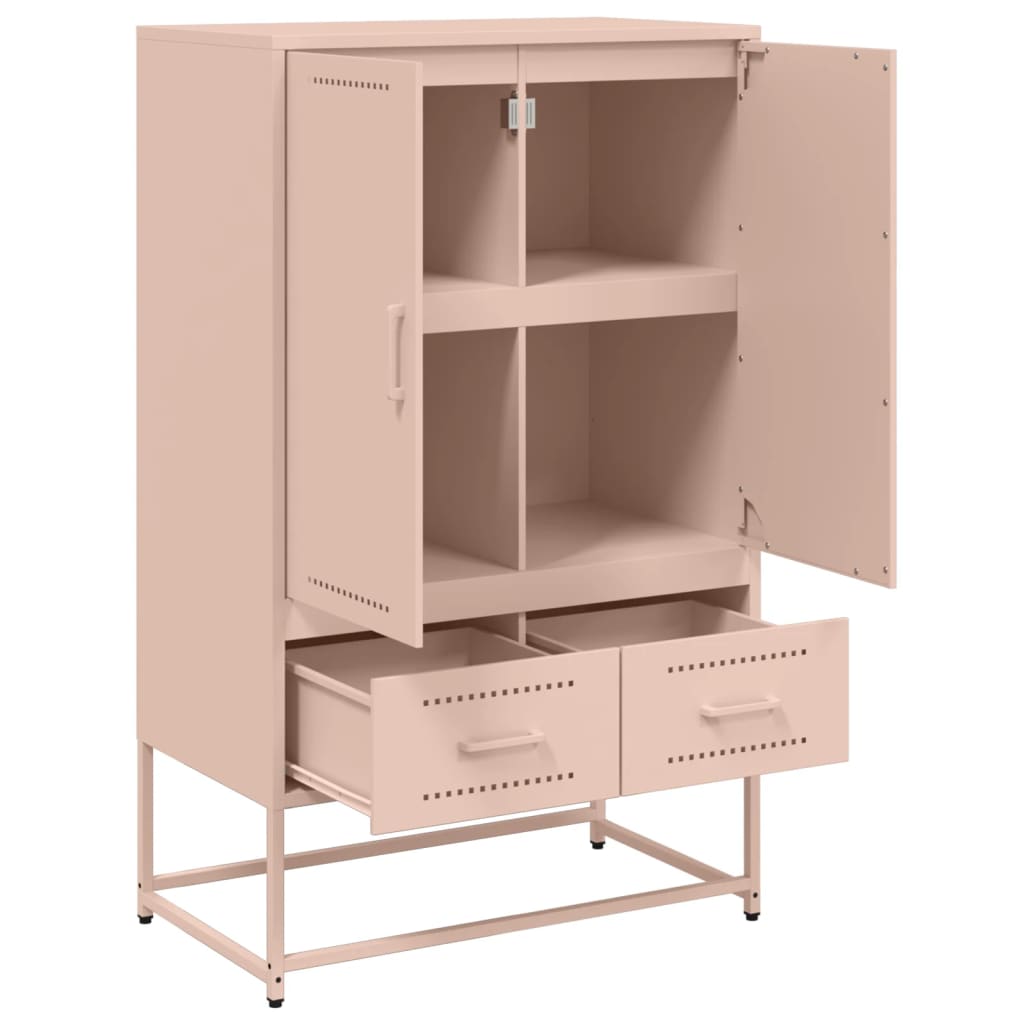 Skåp DIV. rosa 68x39x111,5 cm stål