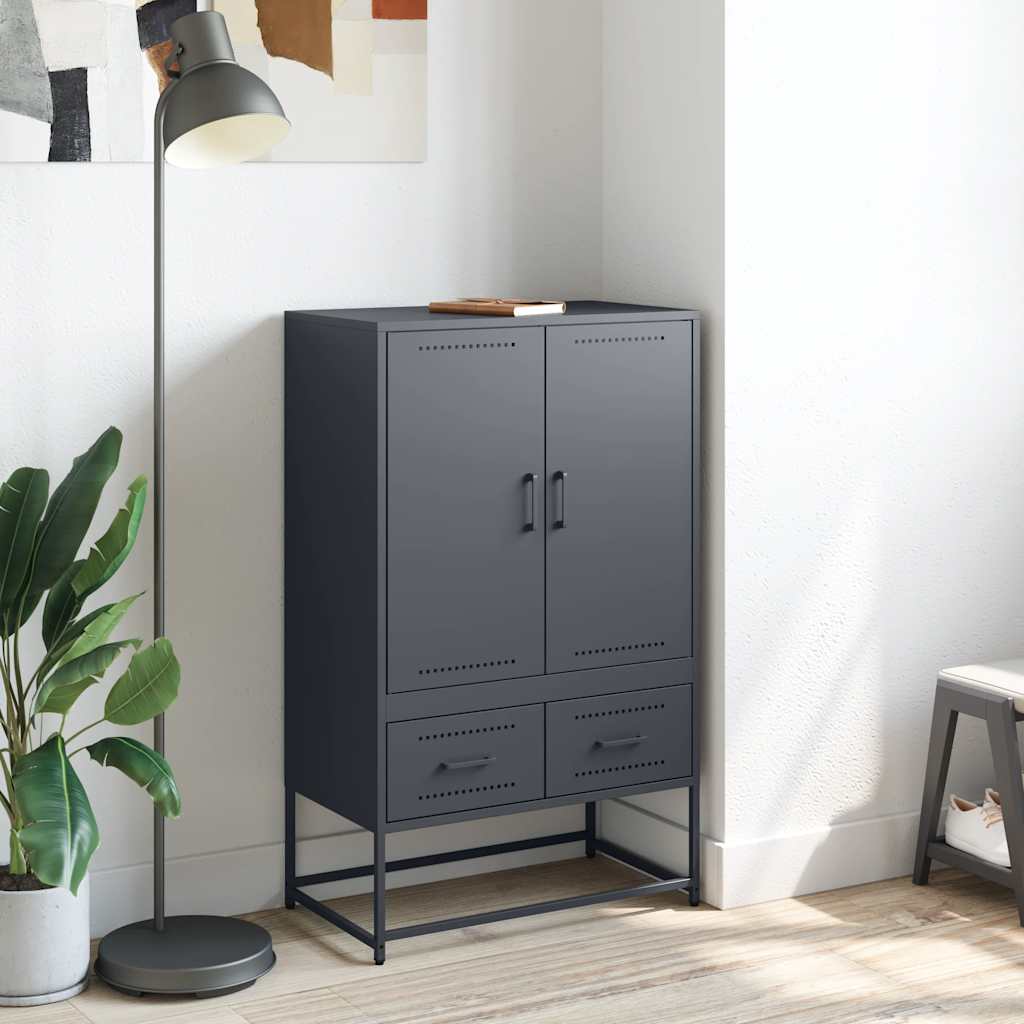 Skåp DIV. antracit 68x39x111,5 cm stål
