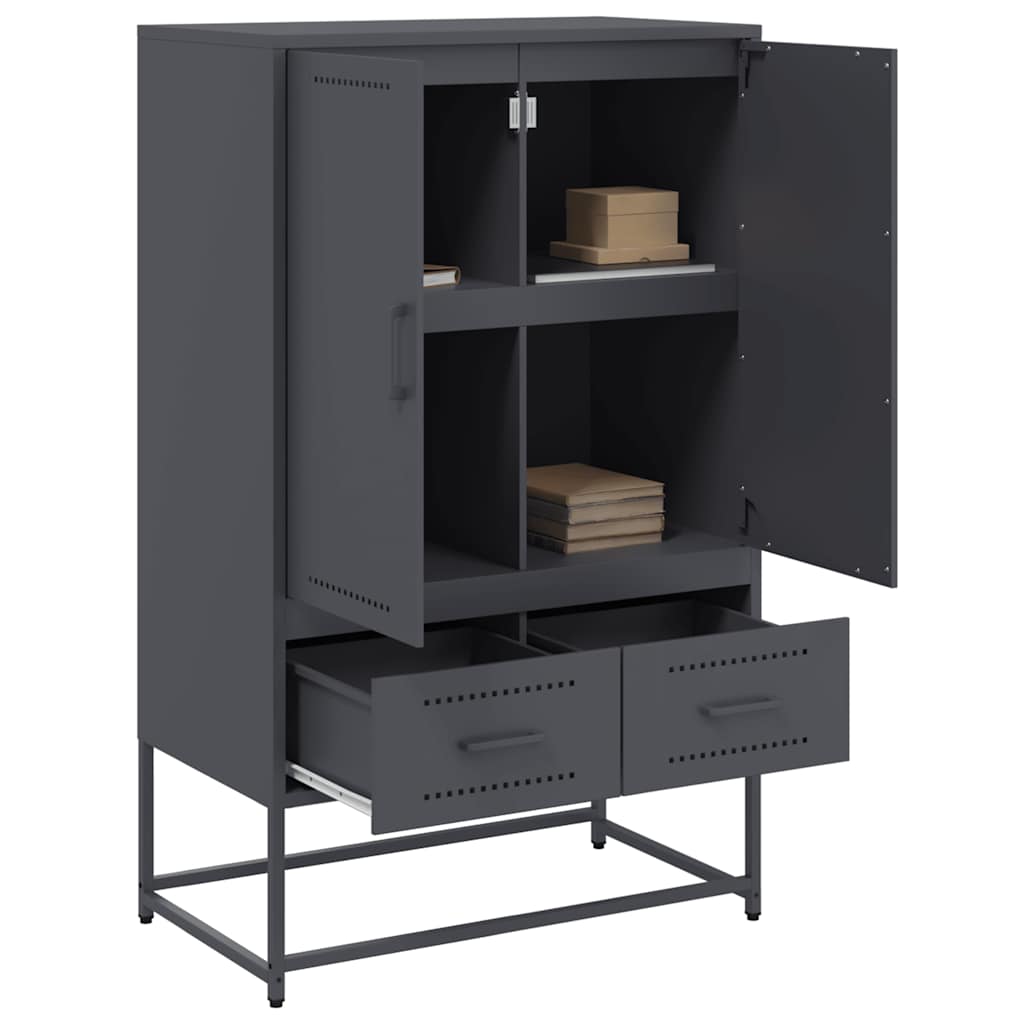 Skåp DIV. antracit 68x39x111,5 cm stål