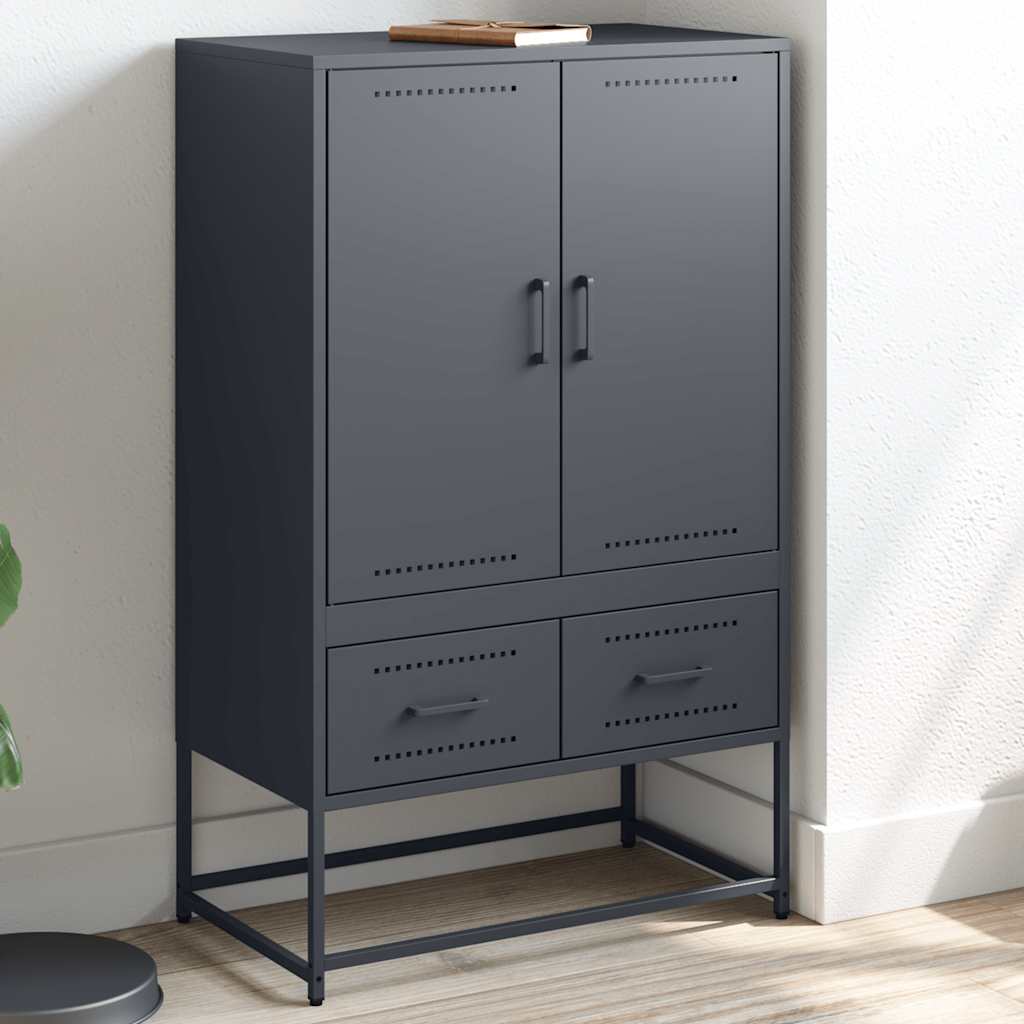 Skåp DIV. antracit 68x39x111,5 cm stål