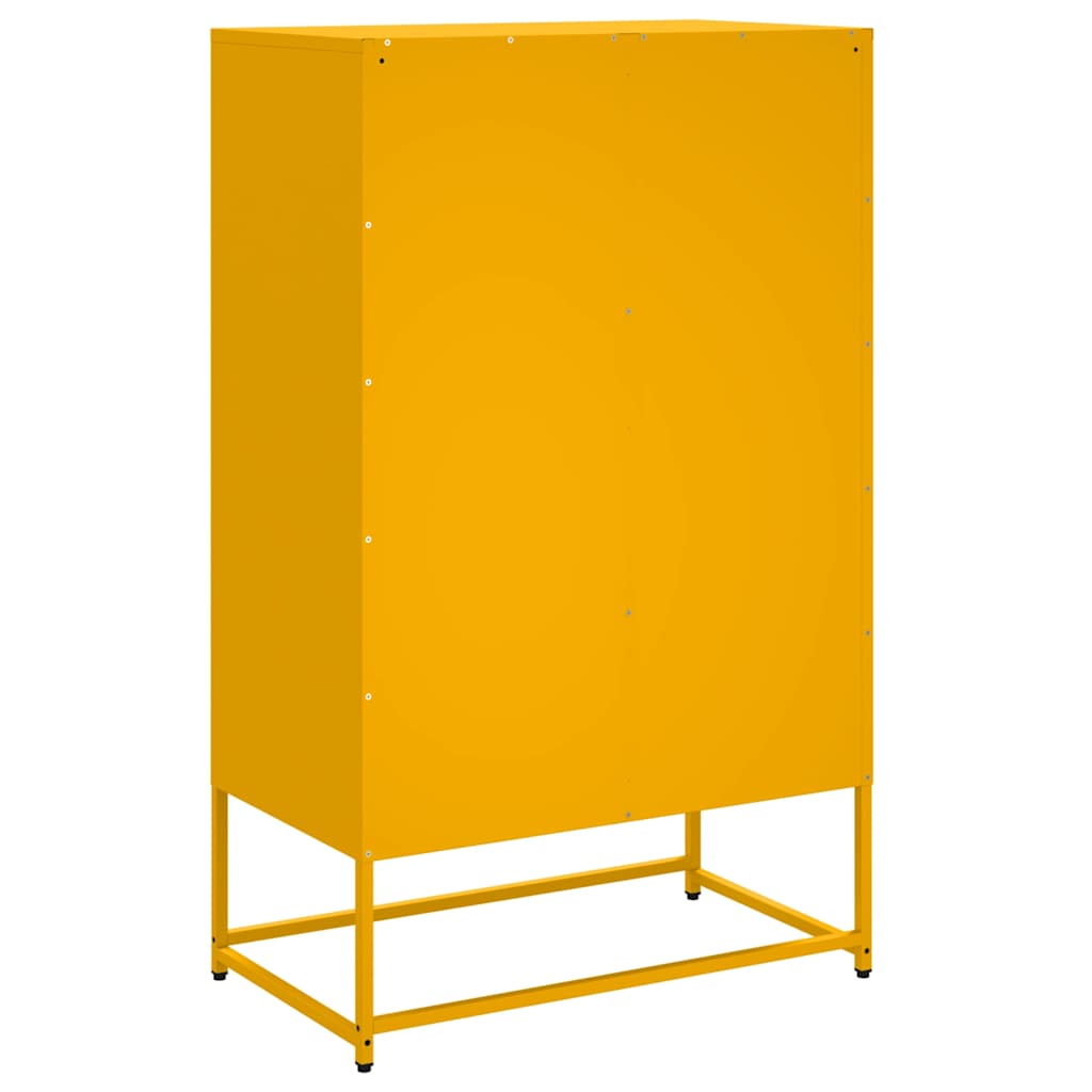 Skåp DIV. senapsgul 68x39x111,5 cm stål