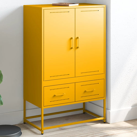 Skåp DIV. senapsgul 68x39x111,5 cm stål