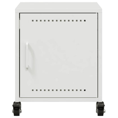 Sängbord 2 st vit 36x39x43,5 cm stål