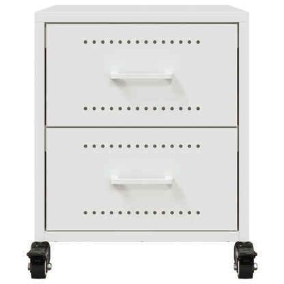Sängbord 2 st vit 36x39x43,5 cm stål