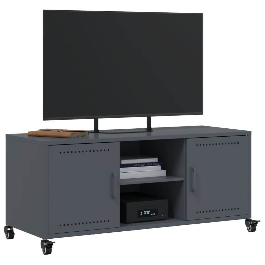 TV-Möbel DIV. TV-bänk antracit 100,5x39x43,5 cm stål