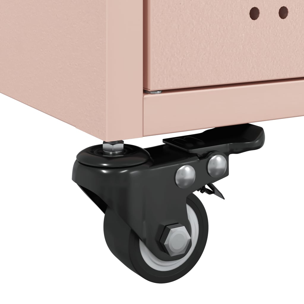 Soffbord DIV. rosa 68x50x43,5 cm stål