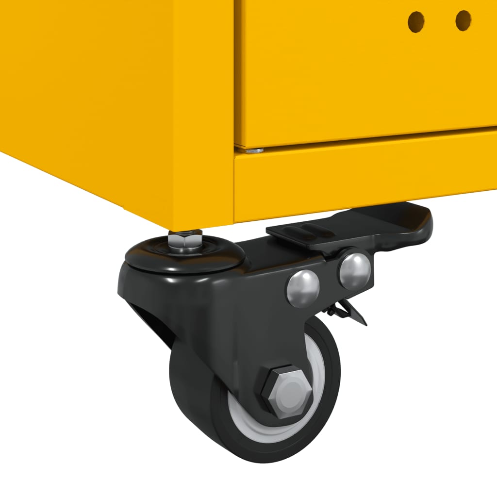 Soffbord DIV. senapsgul 68x50x43,5 cm stål