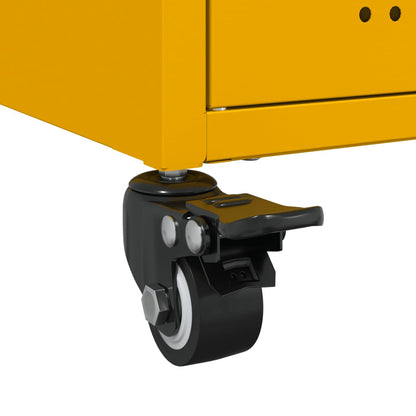 TV-Möbel DIV. TV-Bänk senapsgul 68x39x43,5 cm stål