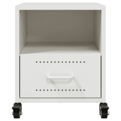 Sängbord 2 st vit 36x39x43,5 cm stål