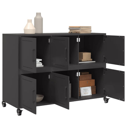 Skänk DIV. Svart 100,5x39x72 cm stål