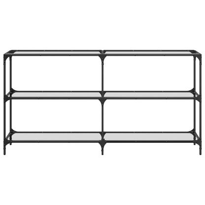 Avlastningsbord Konsollbord DIV. med transparent glasskiva 158,5x30x81 cm stål