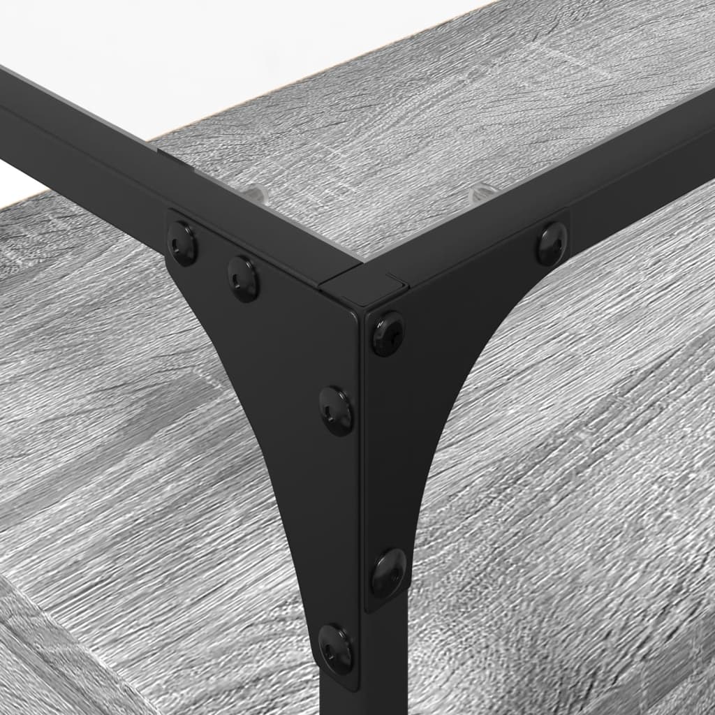 TV-Möbel Sonoma Grå TV-Bänk med glasskiva 80x35x51 cm