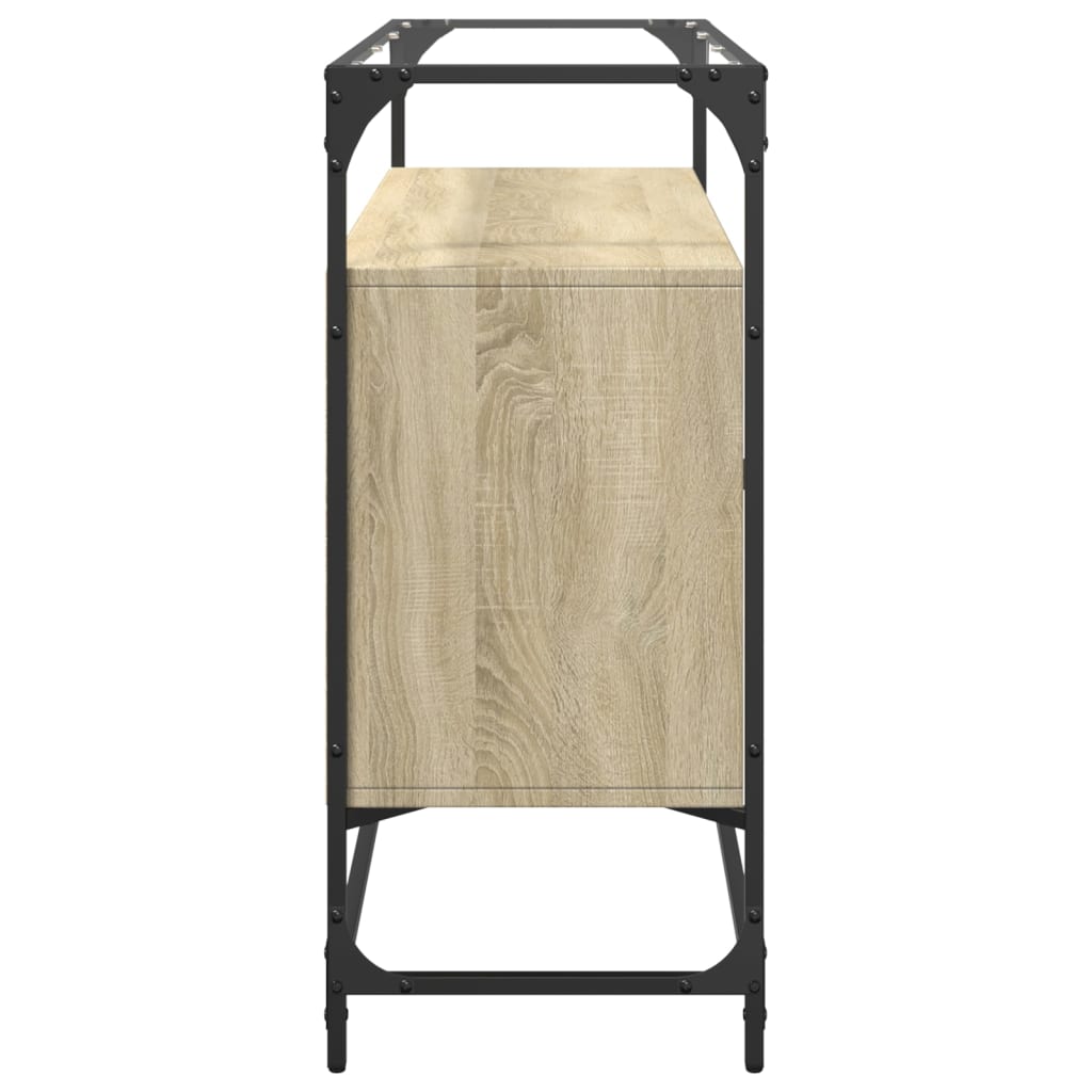 Skänk Sonoma Ek med glasskiva 98x35x81 cm