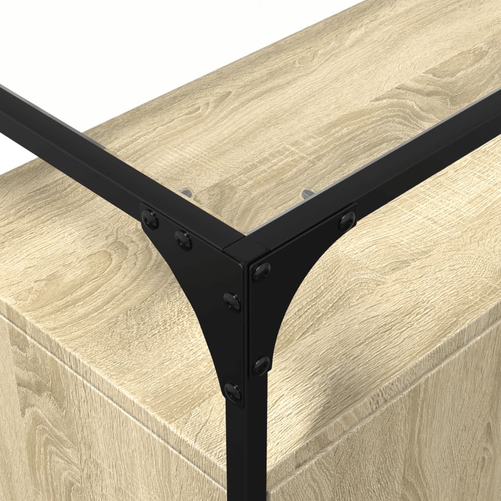 Skänk Sonoma Ek med glasskiva 98x35x81 cm