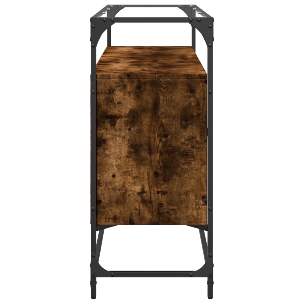 Skänk Rökfärgad Ek med glasskiva 98x35x81 cm