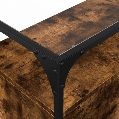 Skänk Rökfärgad Ek med glasskiva 98x35x81 cm