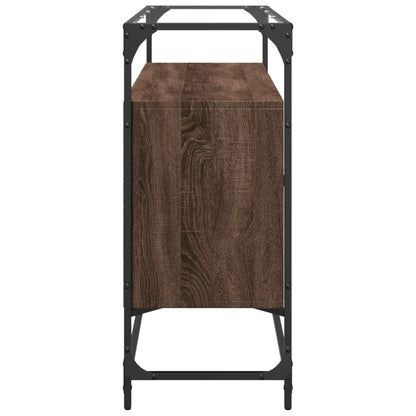 Skänk Brun Ek med glasskiva 98x35x81 cm