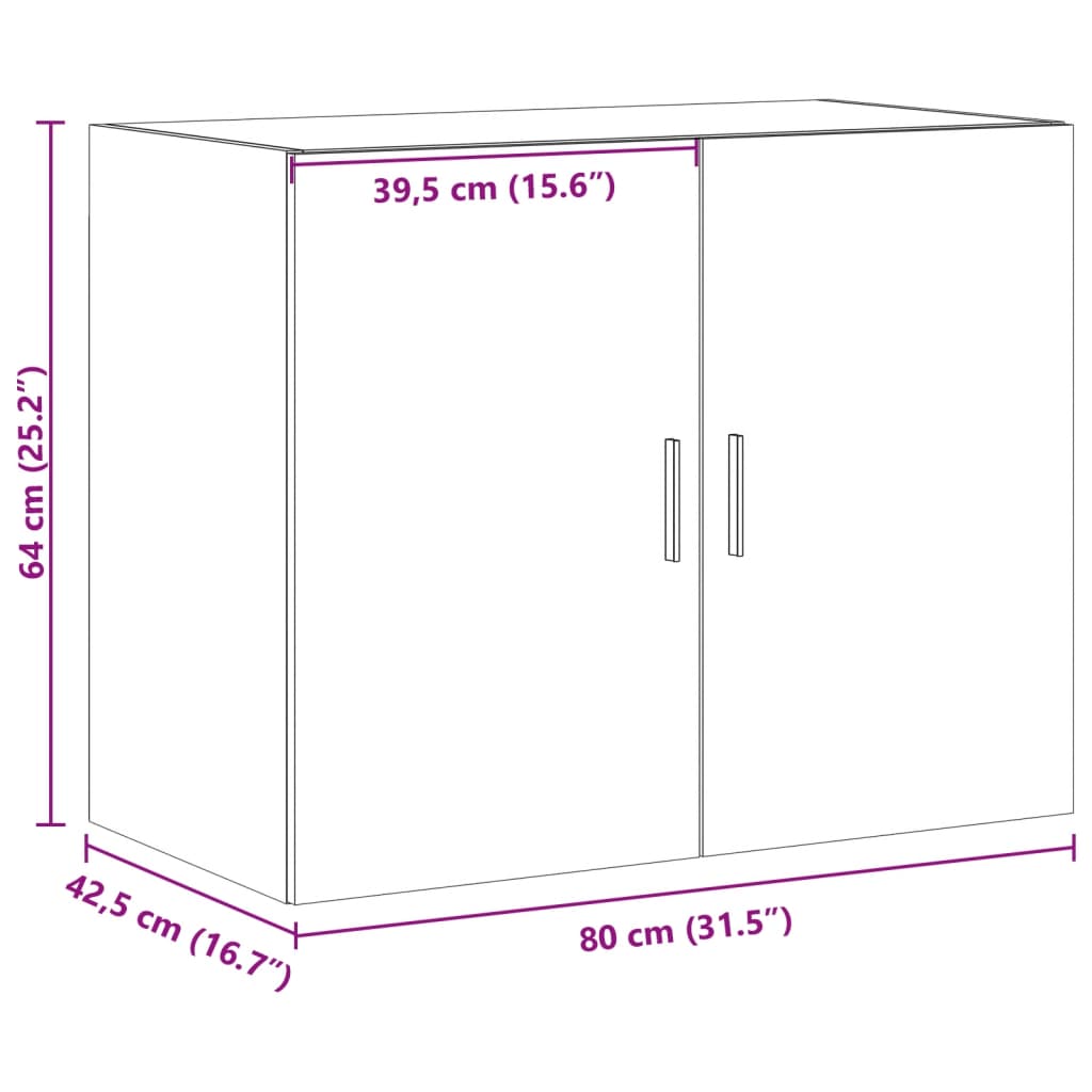 Väggskåp Vit 80x42,5x64 cm