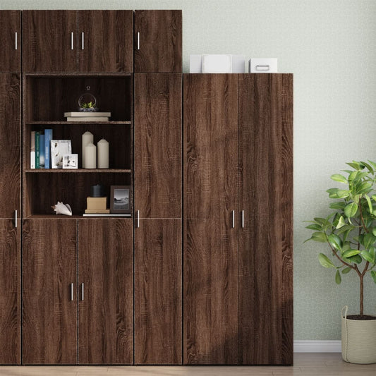 Skåp Brun Ek smalt 30x42,5x225 cm