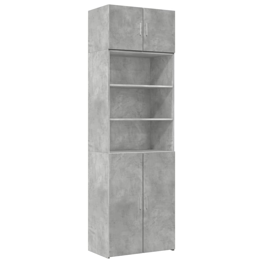 Skåp Betonggrå 70x42,5x225 cm