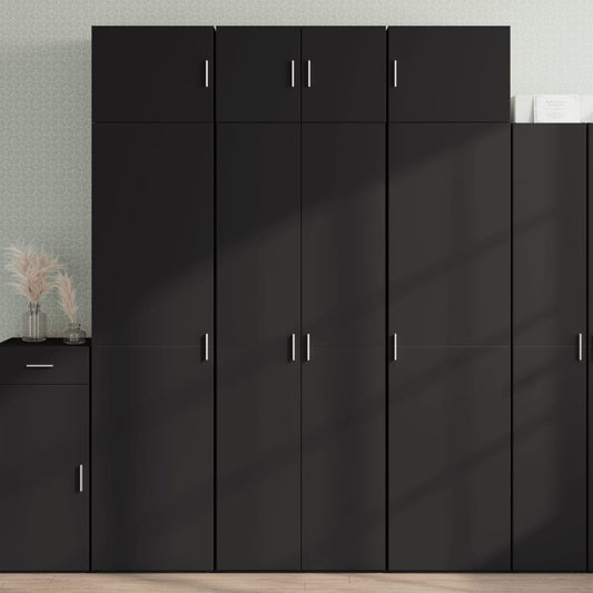 Skåp Svart 70x42,5x225 cm
