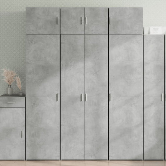 Skåp Betonggrå 70x42,5x225 cm
