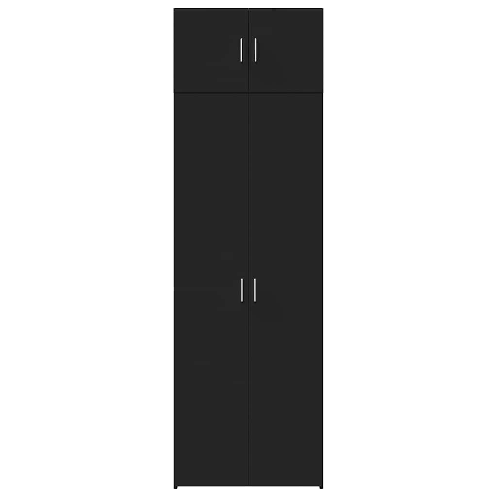 Skåp Svart 70x42,5x225 cm