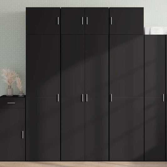 Skåp Svart 70x42,5x225 cm