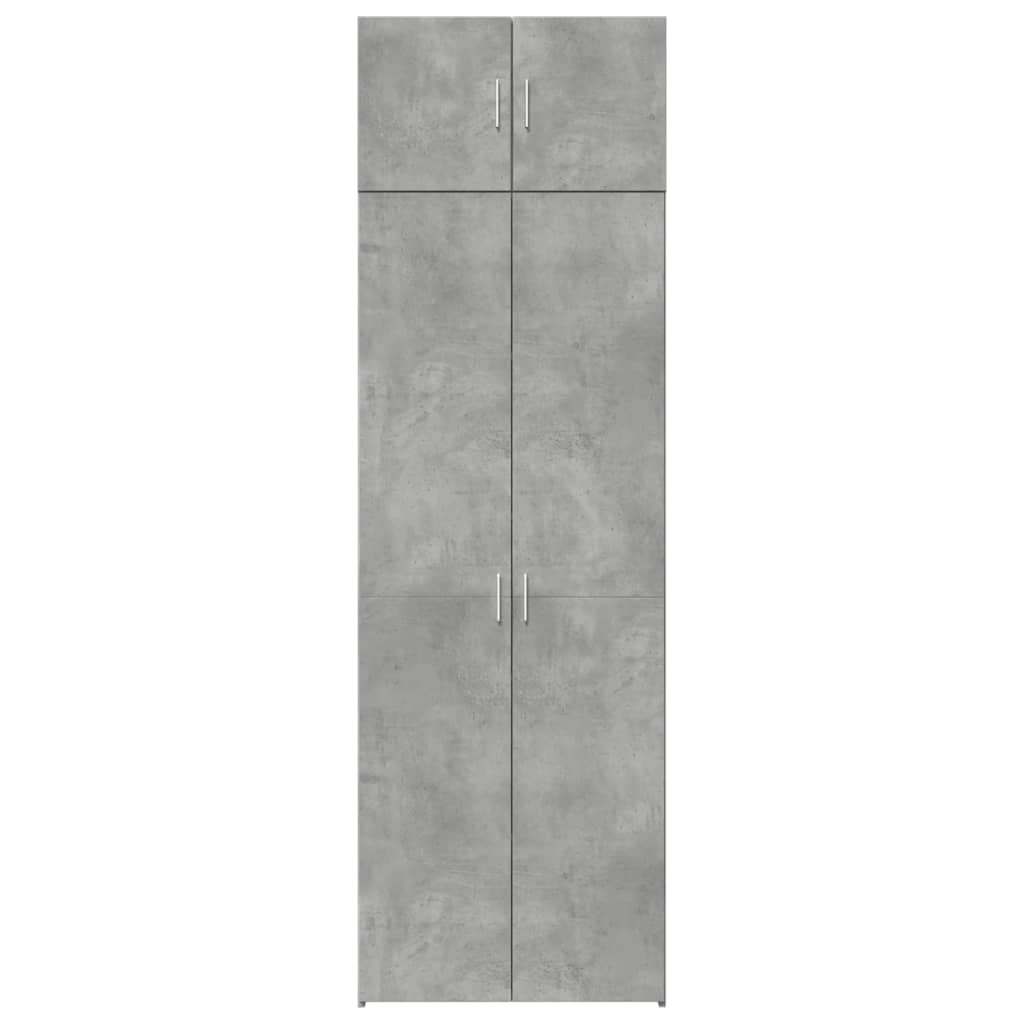 Skåp Betonggrå 70x42,5x225 cm