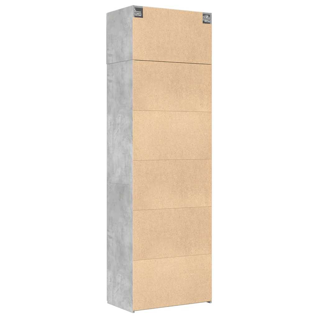 Skåp Betonggrå 70x42,5x225 cm