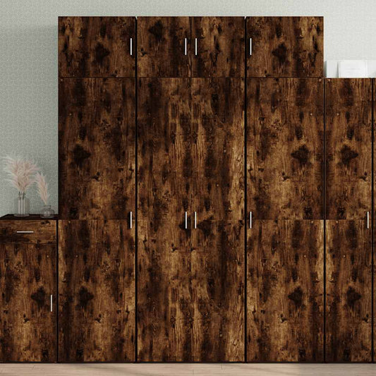 Skåp Rökfärgad Ek 70x42,5x225 cm