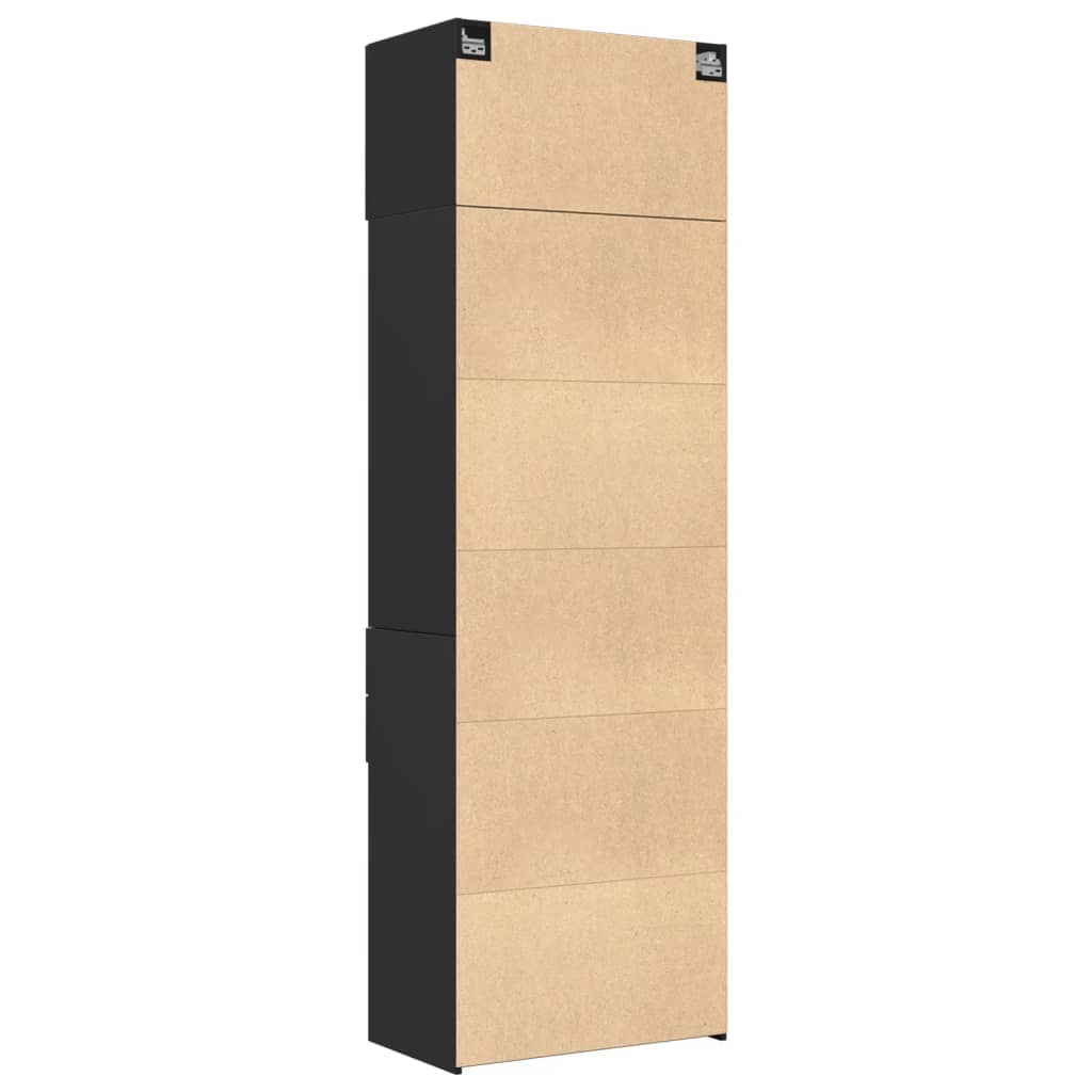 Skåp Svart 70x42,5x225 cm