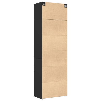 Skåp Svart 70x42,5x225 cm