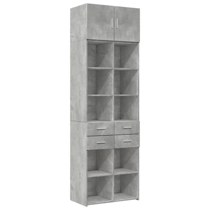 Skåp Betonggrå 70x42,5x225 cm