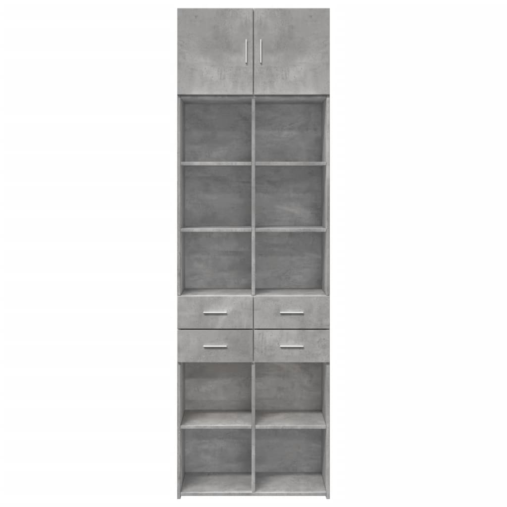 Skåp Betonggrå 70x42,5x225 cm
