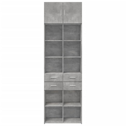 Skåp Betonggrå 70x42,5x225 cm