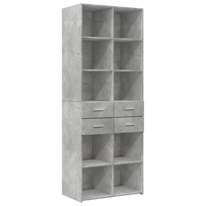 Skåp Betonggrå 70x42,5x225 cm