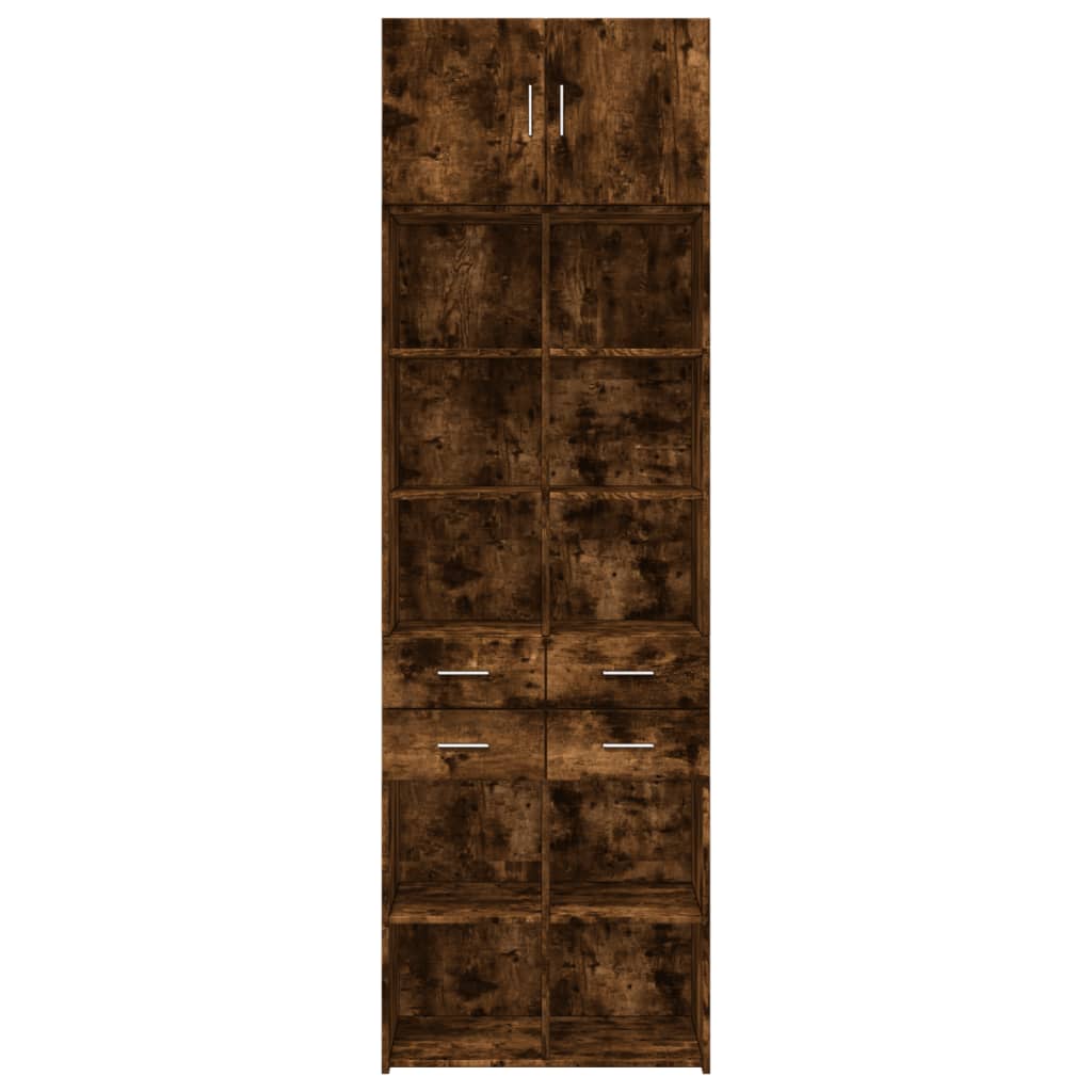 Skåp Rökfärgad Ek 70x42,5x225 cm
