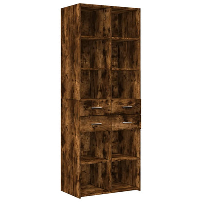 Skåp Rökfärgad Ek 70x42,5x225 cm