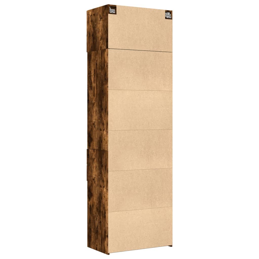 Skåp Rökfärgad Ek 70x42,5x225 cm