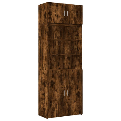 Skåp Rökfärgad Ek 80x42,5x225 cm