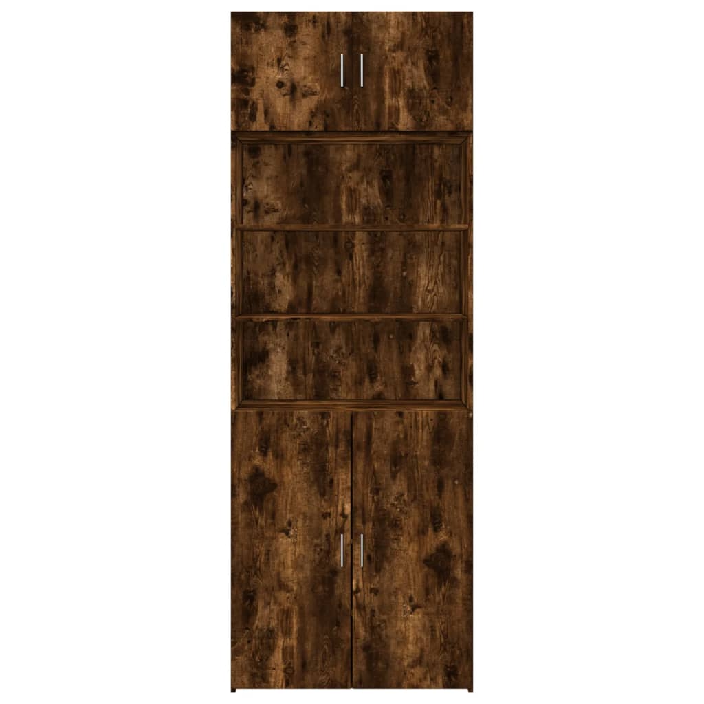 Skåp Rökfärgad Ek 80x42,5x225 cm