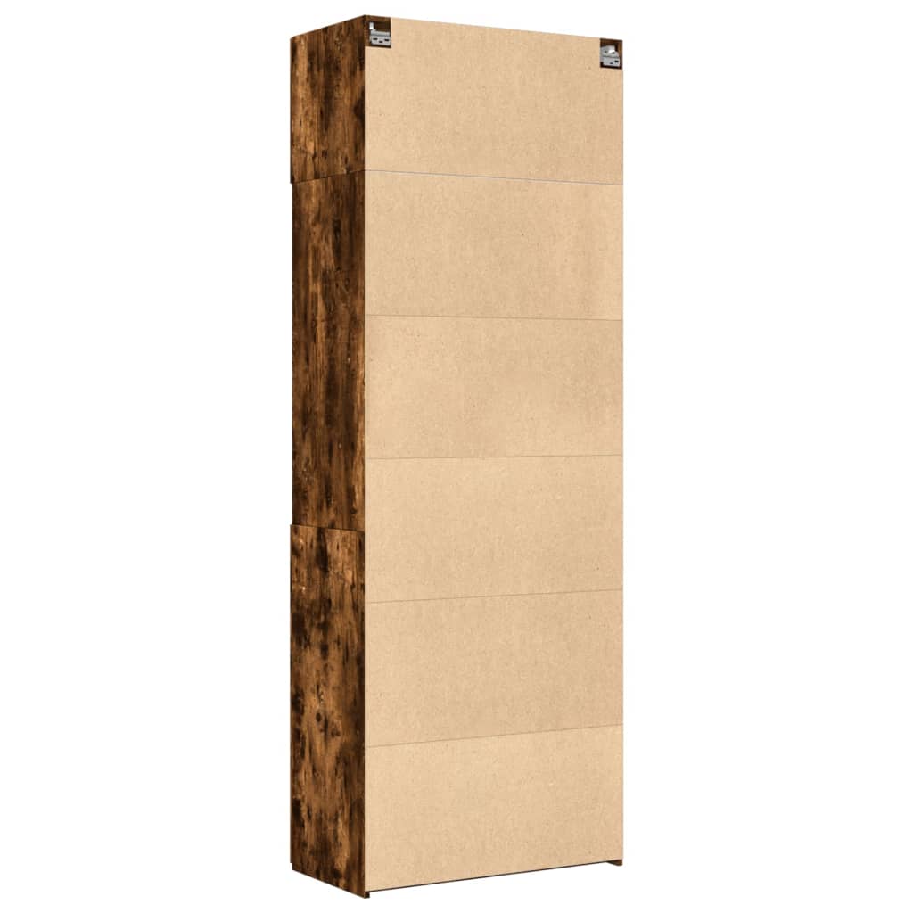 Skåp Rökfärgad Ek 80x42,5x225 cm