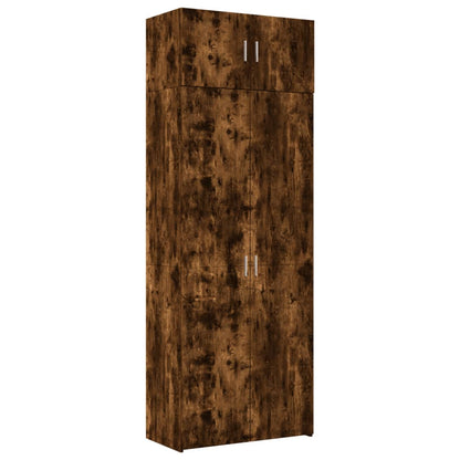 Skåp Rökfärgad Ek 80x42,5x225 cm