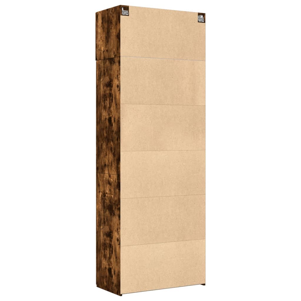 Skåp Rökfärgad Ek 80x42,5x225 cm
