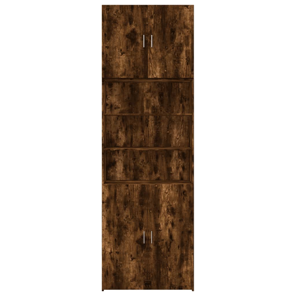 Skåp Rökfärgad Ek 80x42,5x249 cm
