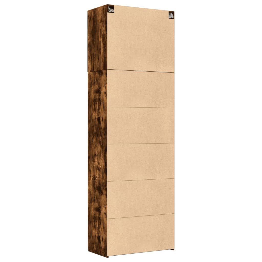 Skåp Rökfärgad Ek 80x42,5x249 cm