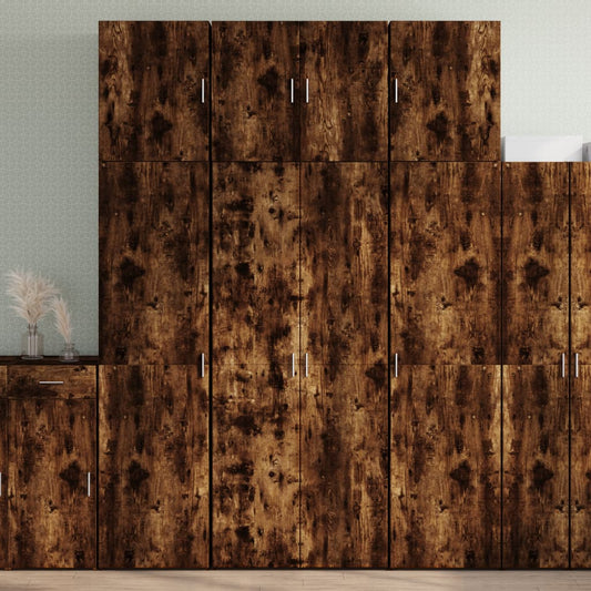 Skåp Rökfärgad Ek 80x42,5x249 cm